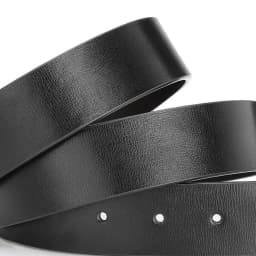 Men's Double-Sided Genuine Leather Belt Fashion No-Buckle Waistband High Quality Black/Brown 3.3cm Width