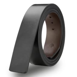 Men's Double-Sided Genuine Leather Belt Fashion No-Buckle Waistband High Quality Black/Brown 3.3cm Width