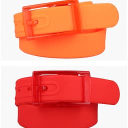 3.5x116cm No Metal Plastic Buckle Belt for Women Candy Color Unisex Silicone Belts Male/Female Jeans Leather Strap Accessories