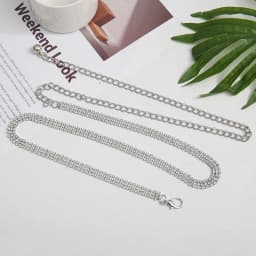 Shiny Rhinestone Women Waist Chain Belt Elegant Long Thin Adjustable Metal Chain For Lady Female Dress Coat Decorative Waistband