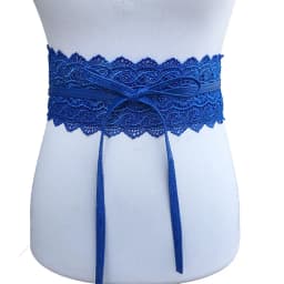 Women Bow Lace Belt Corset Wide Belts Wedding Dress Skirt Decorative Belt