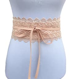 Women Bow Lace Belt Corset Wide Belts Wedding Dress Skirt Decorative Belt