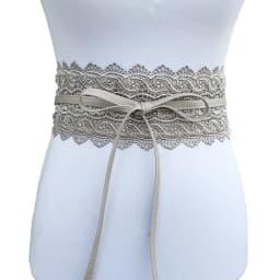 Women Bow Lace Belt Corset Wide Belts Wedding Dress Skirt Decorative Belt