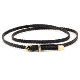 Leather Braided Thin Belt For Woman Dress Shirt Decorative Girdles Strap Fashion Pin Buckle Female Waistband Ladies Waist Rope