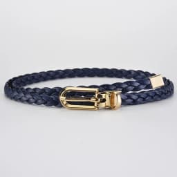 0.8x110cm Women Thin Skinny Belt Vintage Female Ladies Dress Pin Buckle Waistband Weave Waist Band Braided Belt