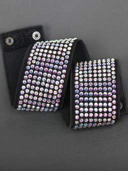 Afashion Women's Latin Dance Skirt Belt Dress Modern Dance Accessory with Diamond Modern Dance Waist Seal Dance Jewelry
