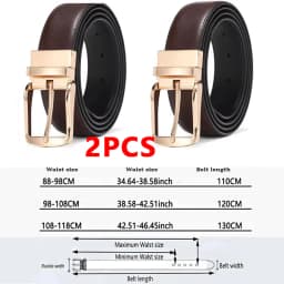 Men Dress Reversible Belts Casual High Quality Belt Genuine Leather Belt Male Vintage Luxury Black Brown