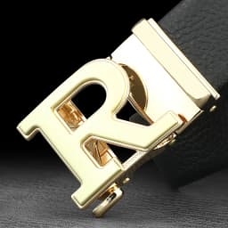 Luxury designer belts men R letter Automatic Buckle high quality grain leather fashion young men brand cintos masculinosZ276