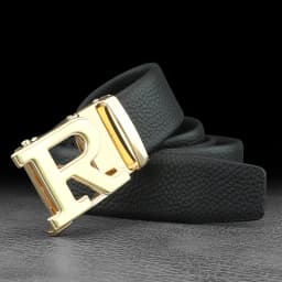 Luxury designer belts men R letter Automatic Buckle high quality grain leather fashion young men brand cintos masculinosZ276
