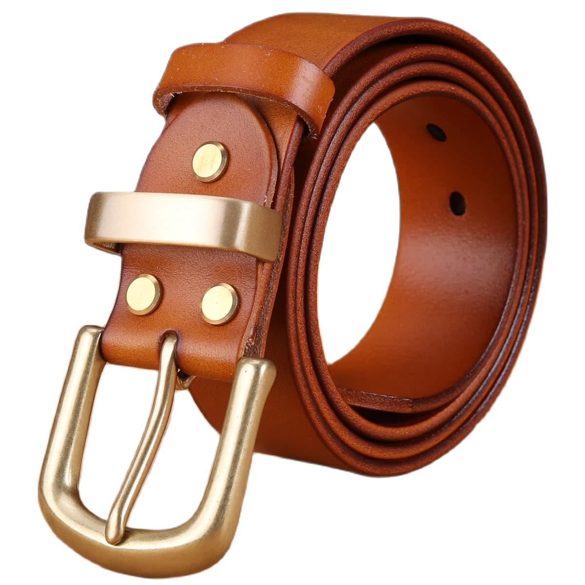 Camel vegetable tanned belt solid brass buckle high quality mens belts luxury full grain genuine leather jeans cowboy 140 130cm