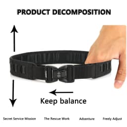 TUSHI New Tactical MOLLE Combat Military Belt Equipped With Inner Belt and Inner Non-Slip Pad 2-in-1 Quick-Release System Belt