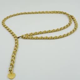 Designer Waist Chain Women's Sheepskin Decorative Dress Belt Metal Peach Heart Coin Pendant Pearl Strap Chain
