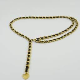Designer Waist Chain Women's Sheepskin Decorative Dress Belt Metal Peach Heart Coin Pendant Pearl Strap Chain