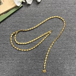 Designer Waist Chain Women's Sheepskin Decorative Dress Belt Metal Peach Heart Coin Pendant Pearl Strap Chain