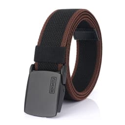 KOLBER Matte Black Elastic Belt for Men Women Alloy Buckle Strong Fiber 95cm-120cm Stretch Belt Male Trousers Working Girdles