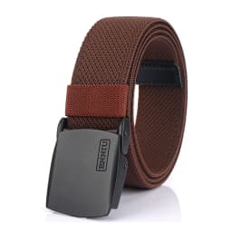 KOLBER Matte Black Elastic Belt for Men Women Alloy Buckle Strong Fiber 95cm-120cm Stretch Belt Male Trousers Working Girdles