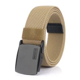 KOLBER Matte Black Elastic Belt for Men Women Alloy Buckle Strong Fiber 95cm-120cm Stretch Belt Male Trousers Working Girdles