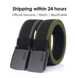 KOLBER Matte Black Elastic Belt for Men Women Alloy Buckle Strong Fiber 95cm-120cm Stretch Belt Male Trousers Working Girdles