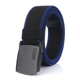 KOLBER Matte Black Elastic Belt for Men Women Alloy Buckle Strong Fiber 95cm-120cm Stretch Belt Male Trousers Working Girdles