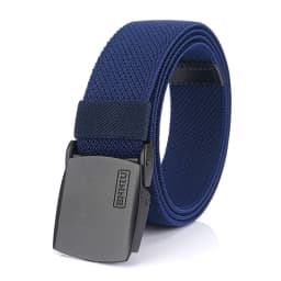 KOLBER Matte Black Elastic Belt for Men Women Alloy Buckle Strong Fiber 95cm-120cm Stretch Belt Male Trousers Working Girdles