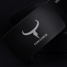 COWATHER fashion men belt top cow genuine leather automatic buckle belts for men causal design cowhide male strap