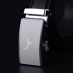COWATHER fashion men belt top cow genuine leather automatic buckle belts for men causal design cowhide male strap