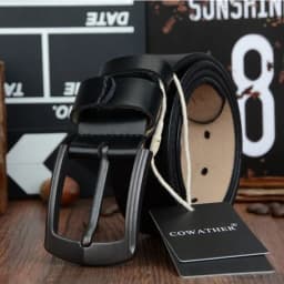 COWATHER new style cow genuine leather mens belt for men high quality vintage style 100-130cm male strap ceinture homme