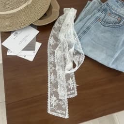 Stylish Y2K Long Lace Floral Bow Belt; Waistband for Effortless Dress or Jeans Styling; Versatile as Hair Band or Lace Scarf