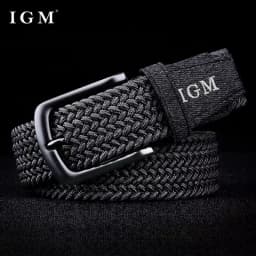 Men Belt Braided Elastic Belt for Men Stretchy Woven Canvas Fashion Belt for Versatile Jeans and Pants