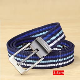 New Men's Fabric Belt Canvas Belt Drill Hole Fabric Belt Casual Fashion Men's Belt Jeans Men's Belt Stripe Table HB072