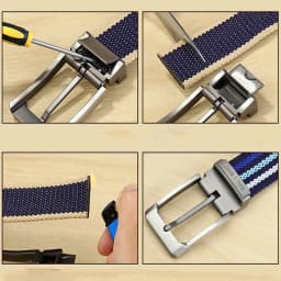 New Men's Fabric Belt Canvas Belt Drill Hole Fabric Belt Casual Fashion Men's Belt Jeans Men's Belt Stripe Table HB072