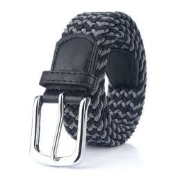VATLTY Fashion Woven Elastic Belt for Women Men Solid Alloy Silver Buckle Stretch Strap Female Jeans Brown Belt Girdles Male