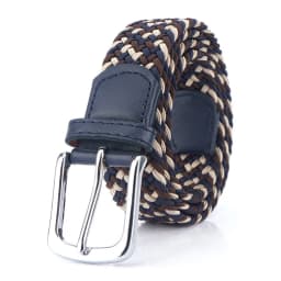 VATLTY Fashion Woven Elastic Belt for Women Men Solid Alloy Silver Buckle Stretch Strap Female Jeans Brown Belt Girdles Male