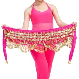 Velvet Women Belt Belly Dance Waist Wrap Skirt Chain Golden Coin Tassel Women Belly Dance Hip Skirt Waist Wrap Scarf