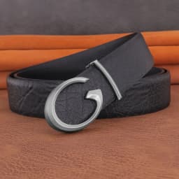 Men Designer Casual Fashion Smooth Buckle Leather belts High Quality Luxury Famous Brand young Jeans Coffee Genuine Leather Belt
