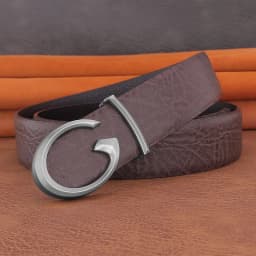 Men Designer Casual Fashion Smooth Buckle Leather belts High Quality Luxury Famous Brand young Jeans Coffee Genuine Leather Belt