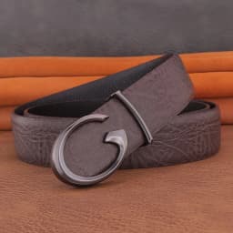 Men Designer Casual Fashion Smooth Buckle Leather belts High Quality Luxury Famous Brand young Jeans Coffee Genuine Leather Belt