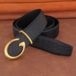 Men Designer Casual Fashion Smooth Buckle Leather belts High Quality Luxury Famous Brand young Jeans Coffee Genuine Leather Belt