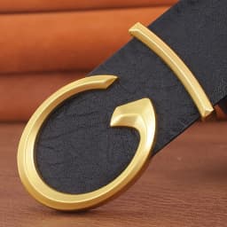 Men Designer Casual Fashion Smooth Buckle Leather belts High Quality Luxury Famous Brand young Jeans Coffee Genuine Leather Belt
