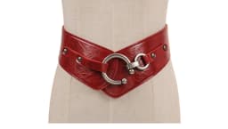 Maikun Wide Belts for Women Vintage Elastic Womens Belt Metal Hook Buckle