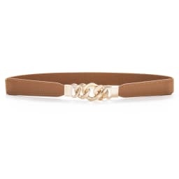 SISHION Summer Fashion Women Belts for Dress SH032 PU Leather Thin Elastic Waist Belt Slim Waistband Black Camel Coffee
