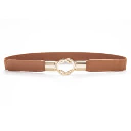 SISHION Summer Fashion Women Belts for Dress SH032 PU Leather Thin Elastic Waist Belt Slim Waistband Black Camel Coffee