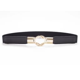 SISHION Summer Fashion Women Belts for Dress SH032 PU Leather Thin Elastic Waist Belt Slim Waistband Black Camel Coffee