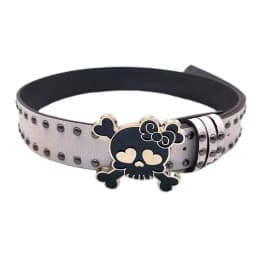 Women PU Belt Skull Buckle Waist Belt Subcultures Rivets Studded Waistband 2000s Jeans Pants Belt Hot Girl Waistband