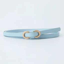 1x110cm Women Thin Belts PU Leather Simple Metal Buckle Belt Girls Dress Jean Pants Waistband Belt