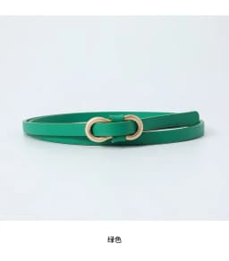 1x110cm Women Thin Belts PU Leather Simple Metal Buckle Belt Girls Dress Jean Pants Waistband Belt