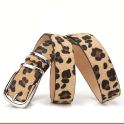 Ladies' leopard print belt personalized belt music festival belt paired with jeans dress needle buckle belt