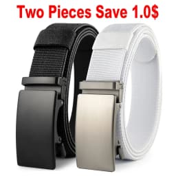 Golf Sports Elastic Belt Tactical Belt Metal Automatic Buckle Tough Stretch Nylon Men Military Belt 115-135CM Big Size Belts