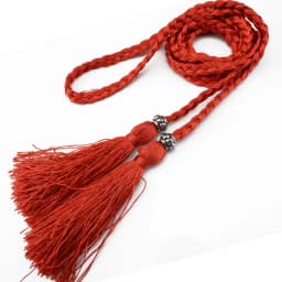 160cm Braided Tassel Belt Handmade Waist Belts for DIY Casual Garment Party Birthday Women Dress Decoration Accessories