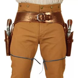 Retro Western Cowboy Gun Holster Belt Faux Leather Dual Pistol Holster Rig Steampunk Pirate Waist Belt For Halloween Party